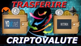 COME TRASFERIRE CRIPTOVALUTE DA UN EXCHANGE ALL ALTRO YOBIT  BITTREX [upl. by Sldney]