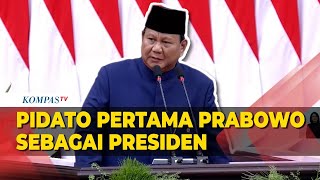 FULL PERDANA Pidato Presiden Prabowo Subianto Usai Dilantik di MPR 2024 [upl. by Ogdan]