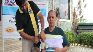 Flail Chest Management using Triangular Bandage [upl. by Trey849]