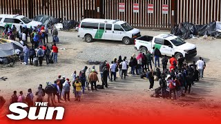 LIVE Live of US Mexico border after Title 42 is lifted allowing migrants to claim asylum [upl. by Festus50]