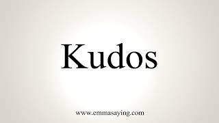 How To Pronounce Kudos [upl. by Asilem]