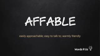 How to Pronounce AFFABLE in American English [upl. by Annemarie754]