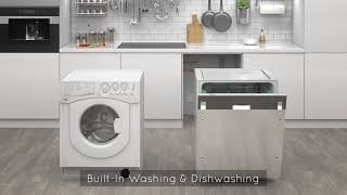 Hotpoint builtin washing machine amp dishwasher installation [upl. by Arta]