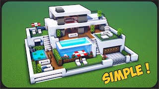 Cara Membuat Rumah Modern Simple 3 Lantai   Minecraft Modern Pt87 [upl. by Fuchs]