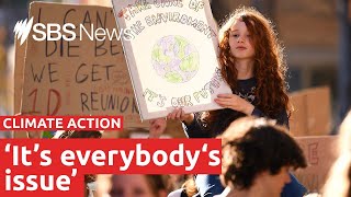 Australian school students strike for climate change  SBS News [upl. by Atiuqan]