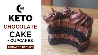 Keto Chocolate Cupcakes  Moist LowCarb Chocolate Cake Recipe [upl. by Neleag]