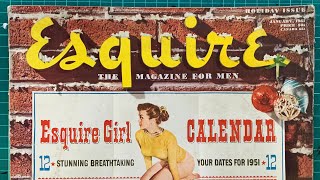 Esquire Holiday Issue Jan 1951  Esquire Calendar Girl Flick Through [upl. by Allyson]