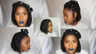 How to Style a Box Braid Bob 8 WaysMona B [upl. by Gretal]