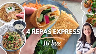 idées repas rapides IG bas  recettes faciles et sans four pour se régaler et manger sainement [upl. by Juetta547]