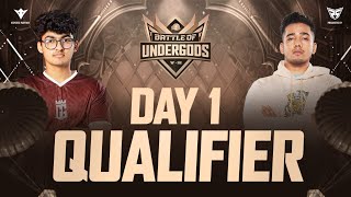 RM BATTLE OF UNDERGODS  QUALIFIER DAY 1 WATCH LIVE [upl. by Nennerb]