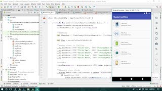 How to set image in listview  Create imagelist in android studio  Listview  Part 6 35 [upl. by Xerxes70]