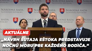 Šimečka „Do systému sa môžu nabúrať zločinci pedofili mafia a ukradnúť dáta o našich deťoch“ [upl. by Retsel]