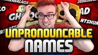 UNPRONOUNCEABLE NAMES THE CRAZIEST FUNNIEST NAMES ON FIFA 16 Bloopers amp Fails [upl. by Weitzman]