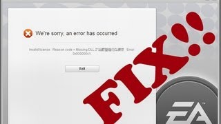 Origin Invalid license Missing DLL FIX [upl. by Eyssej]