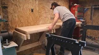 DIY Workbench Build  Wall Mounted Woodworking Bench [upl. by Tenaj391]