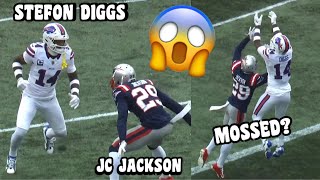 Stefon Diggs Vs JC Jackson 🔥 THEY MEET AGAIN WR Vs CB Bills Vs Patriots 2023 highlights [upl. by Aydidey]