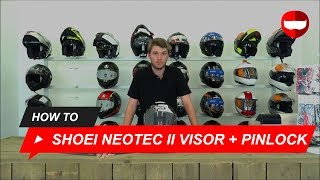 How to Change the Visor and Insert a Pinlock for the Shoei Neotec II Helmet  ChampionHelmetscom [upl. by Hospers]