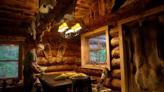 Growing Harvesting and Storing a Years Worth of Food in Cold Cellar Under a Log Cabin [upl. by Gathard576]