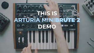 Arturia Minibrute 2 Analog Synth Demo  No Talking [upl. by Venezia]