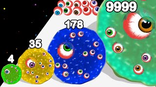 ALIEN BLOBIO  Level Up Blob Merge 2D Color ASMR Games Eye Blob Monster [upl. by Ignaz]