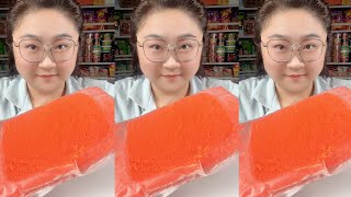 Chen Bao  ASMR TOBIKO EGGS  BIG BITES EXTREMELY SATISFYING CRUNCHY EATING SOUNDS [upl. by Ellehsyt]