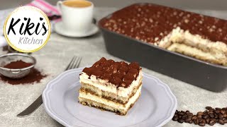 Einfaches TIRAMISU Rezept ohne Eier und ohne Alkohol  Kikis Kitchen [upl. by Lamonica]