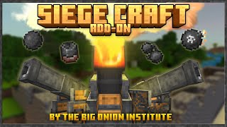 Cannons in Minecraft SiegeCraft Addon for Minecraft Bedrock [upl. by Brunn279]