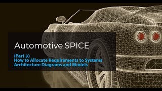 Part 3 Automotive SPICE How to allocate requirements to systems architecture diagrams and models [upl. by Caz154]