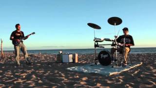 Improvising and playing his Les Paul and a demo of the Traps A400 drums at Hollywood Beach Oxnard [upl. by Garlaand]