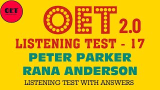 OET listening practice material Peter Parker amp Rana Anderson [upl. by Boru]