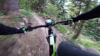 Macht EMTB Spaß Selbstversuch auf dem neuen Uphill Flow Trail im Bikepark Geisskopf mit Ebike [upl. by Derr]