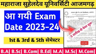 Msdsu maharaja suheldev university azamgarh exam date 2023msdsu time table 202324msdsu exam date [upl. by Notsgnik]