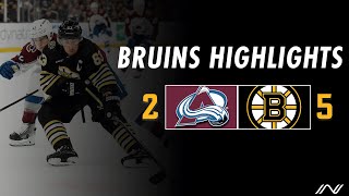 Bruins Highlights amp Analysis Pastrnak Picks Up Hat Trick In 52 Win Over Avalanche [upl. by Llehsad106]