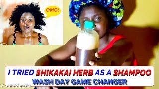 How to use SHIKAKAI powder for hairConditionsdetangles shikakaishampoo [upl. by Eimmat728]