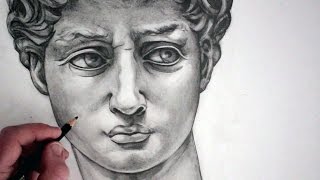 How to Draw a Face Michelangelos Famous quotDavidquot Sculpture [upl. by Eittam365]