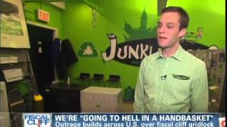 Junkluggers on CNN  Josh Cohen talks about the Fiscal Cliff [upl. by Aiouqahs]