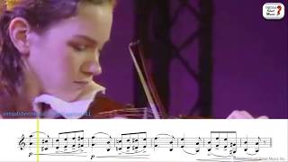 Hilary Hahn  Paganini  Caprice 24  Sheet Music Play Along [upl. by Georgette]