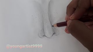 Nose pencile sketch Nose drawing easyDrawing nose for beginners with pencile [upl. by Haeluj]