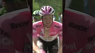 Nibali attacks Kruijswijk falls Nibali wins🏆 giroditalia giro cycling [upl. by Esorylime]