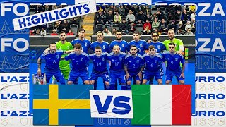 Highlights SveziaItalia 77  Futsal  Qualificazioni Mondiali 2024 [upl. by Ayin]