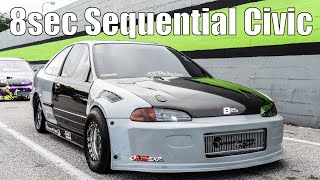 8sec Honda Civic Sequential Transmission [upl. by Gabler]