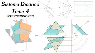 Intersecciones en Sistema Diédrico  Tema Completo 4 [upl. by Bowes959]