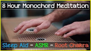 8 Hour Monochord Meditation in C  Root chakra  ASMR  SLEEP AID [upl. by Salokin]