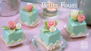 How to Make Vintage Style Petits Fours  Less Sweet [upl. by Yecad721]