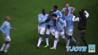 Carlos Tevez Penalty Goal Man City  Man United 21 City of Manchester Stadium 190110 [upl. by Coriss]