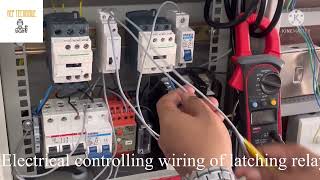 Latching Relay electrical controlling wiring connection [upl. by Jola196]