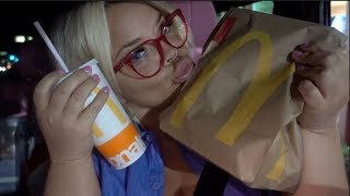 LATE NIGHT DRIVE THRU MUKBANG  MCDONALDS CAR EATING SHOW [upl. by Onairot]