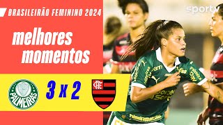 PALMEIRAS 3 X 2 FLAMENGO  MELHORES MOMENTOS  1ª RODADA DO BRASILEIRÃO FEMININO 2024  sportv [upl. by Kcirted284]