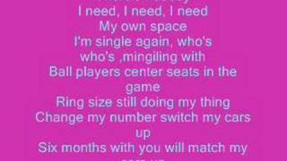 Trina  Im Single Again wlyrics [upl. by Ynnal176]