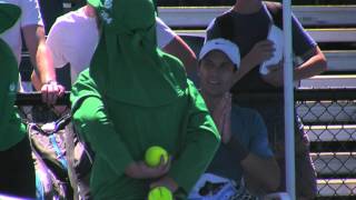 Evgeny Donskoy v Inigo Cervantes match point 1R  Australian Open 2016 [upl. by Ecneitap840]